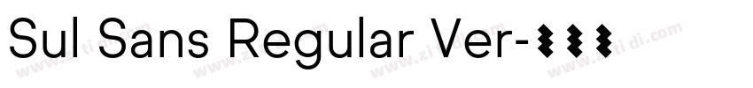 Sul Sans Regular Ver字体转换